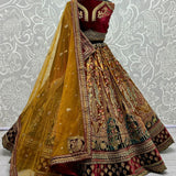 Designer double dupatta Bridal Lehengacholi