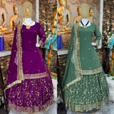 Designer Partywear Top and Lehenga