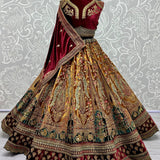 Designer double dupatta Bridal Lehengacholi