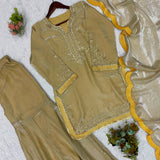 Designer Fendy Silk Top Plazzo