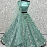 zircon and sequins embroidered partywear Lehengacholi