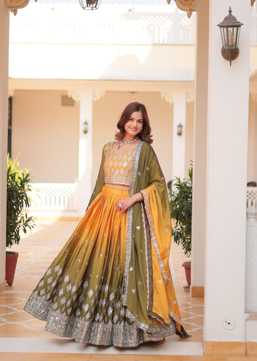 Stunning Wedding Chinon Lehenga