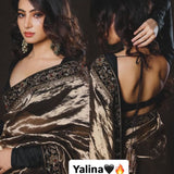 Sparkle Embellished Soft Twill Net Saree