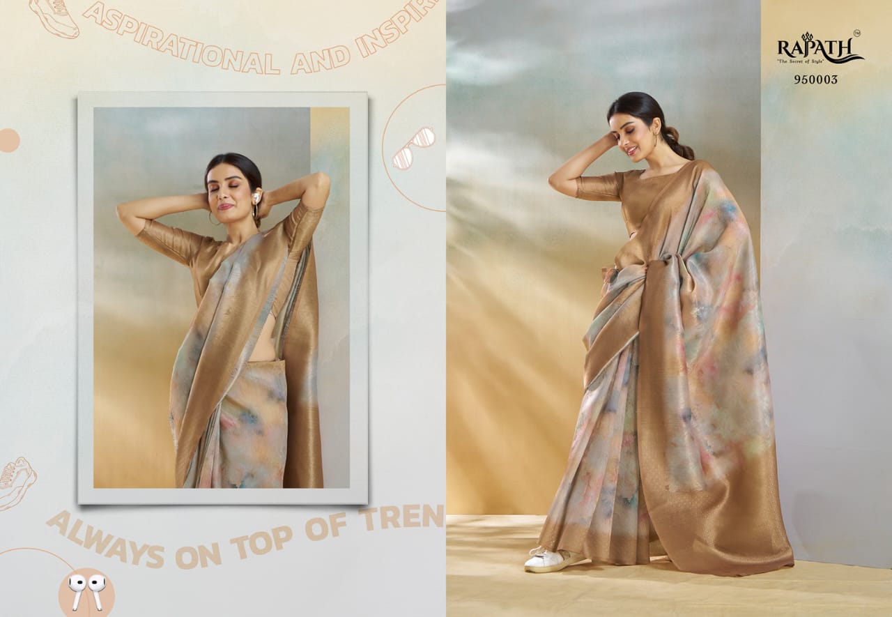 Handloom Silk Weaving Duel Tone Saree