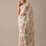 Digital Flower Printed Saree Collection