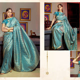 Shiny Soft Texture Weaving Satin Silk Saree