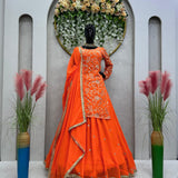 Orange Heavy Top Lehenga Collection