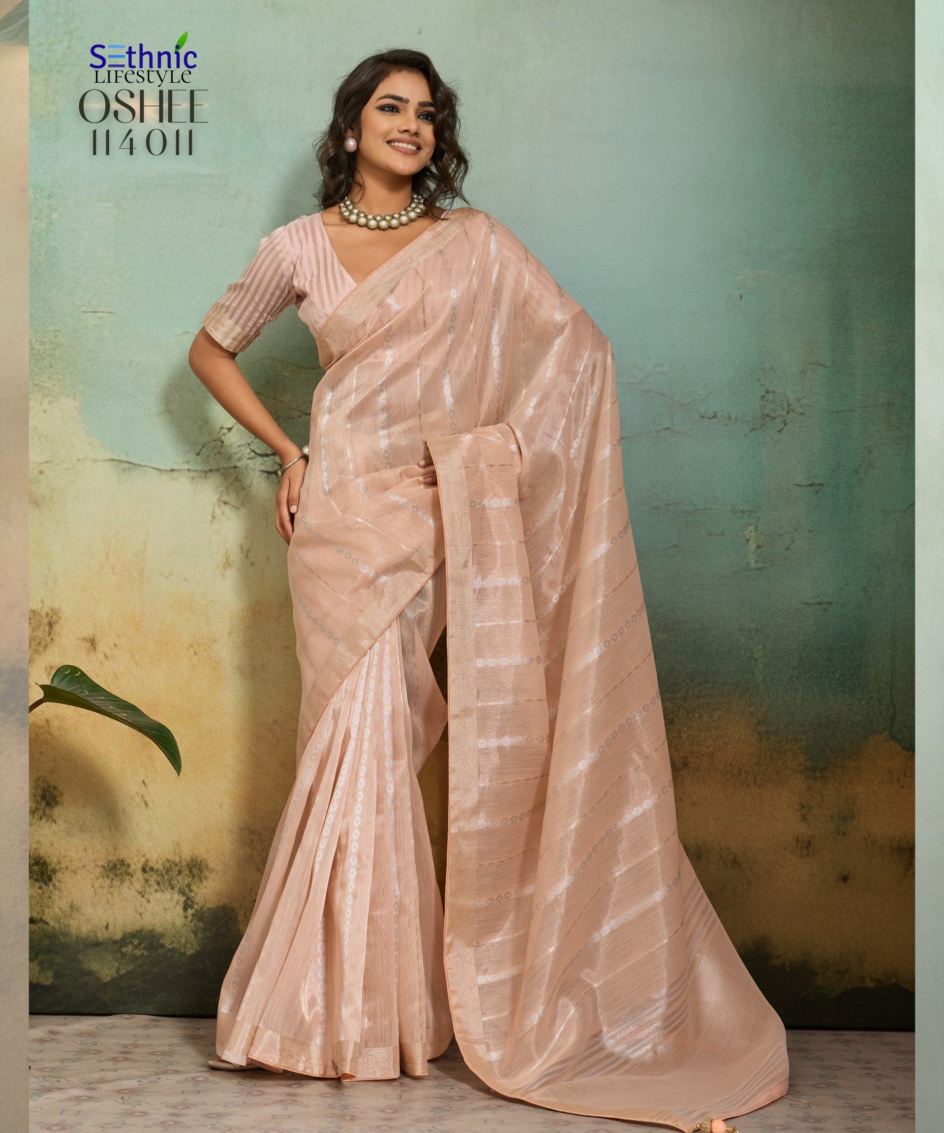 Flex Tissue Linen Blend Saree
