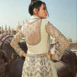 Heavy butterfly net with Codding Siqvance Embroidery work Anarkali