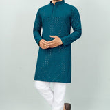 Traditional chikan work kurta