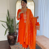Viscose Chanderi Straight Suit