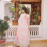 Ravishing Floral Silk Anarkali Gown