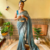 Premium chinon with seqwance work saree