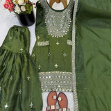 Stunning Gmy Silk Top Sharara