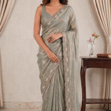 Wrogn Fendy Satin Handwork Saree