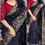 Stunning Vijayalaxmi Slub Silk Saree