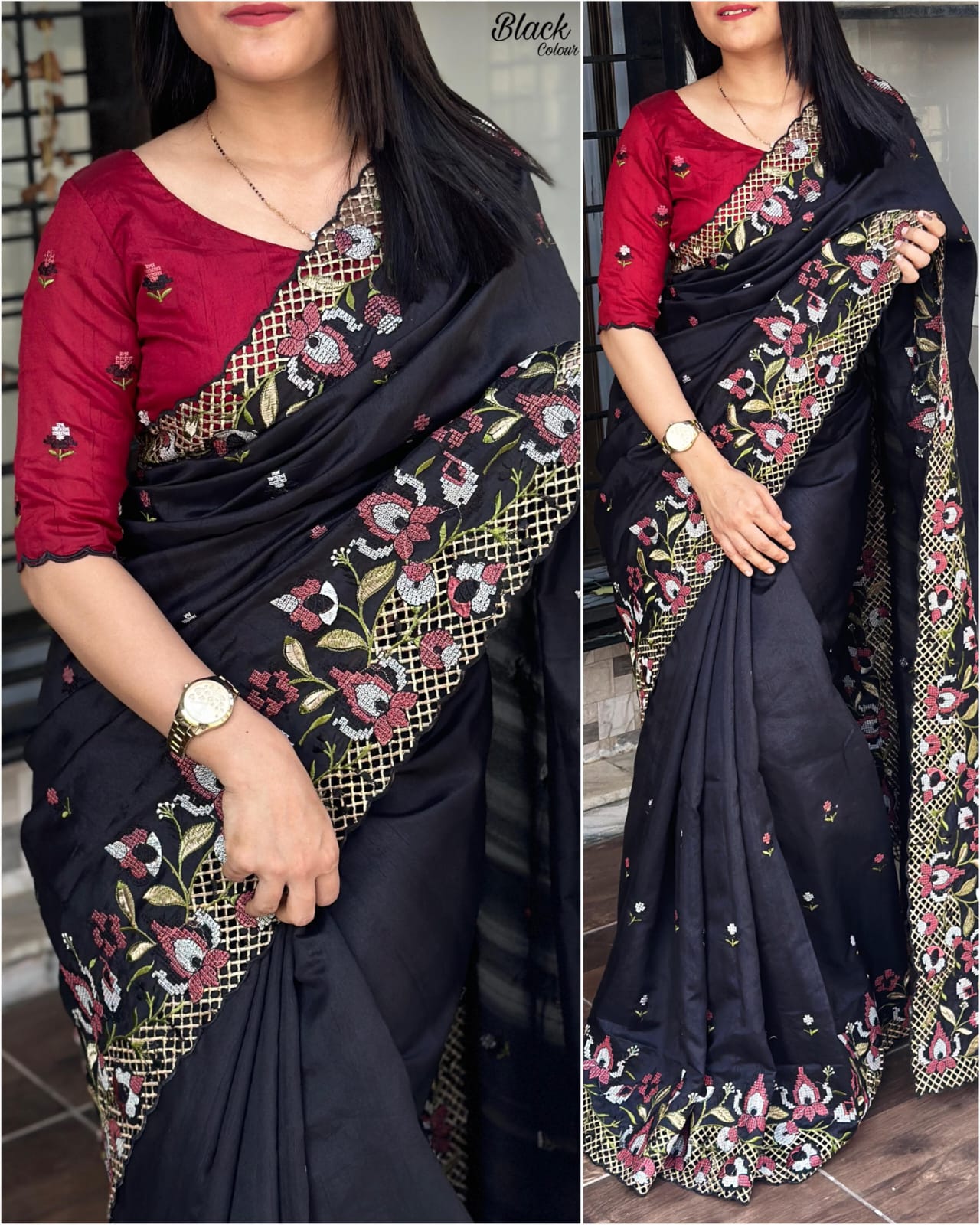 Stunning Vijayalaxmi Slub Silk Saree