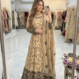 Classic Creamy Embroidered Gown