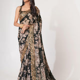 beautiful Pure Organza digital Printed Work sarees