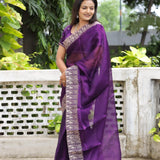 Designer Pure Burbury Silk Saree