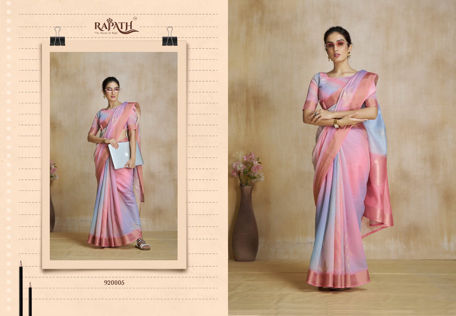 Beautyfull Watermelon Silk Saree Collection