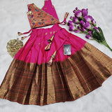 Sankranti Kids Kanjivaram Silk Lehenga