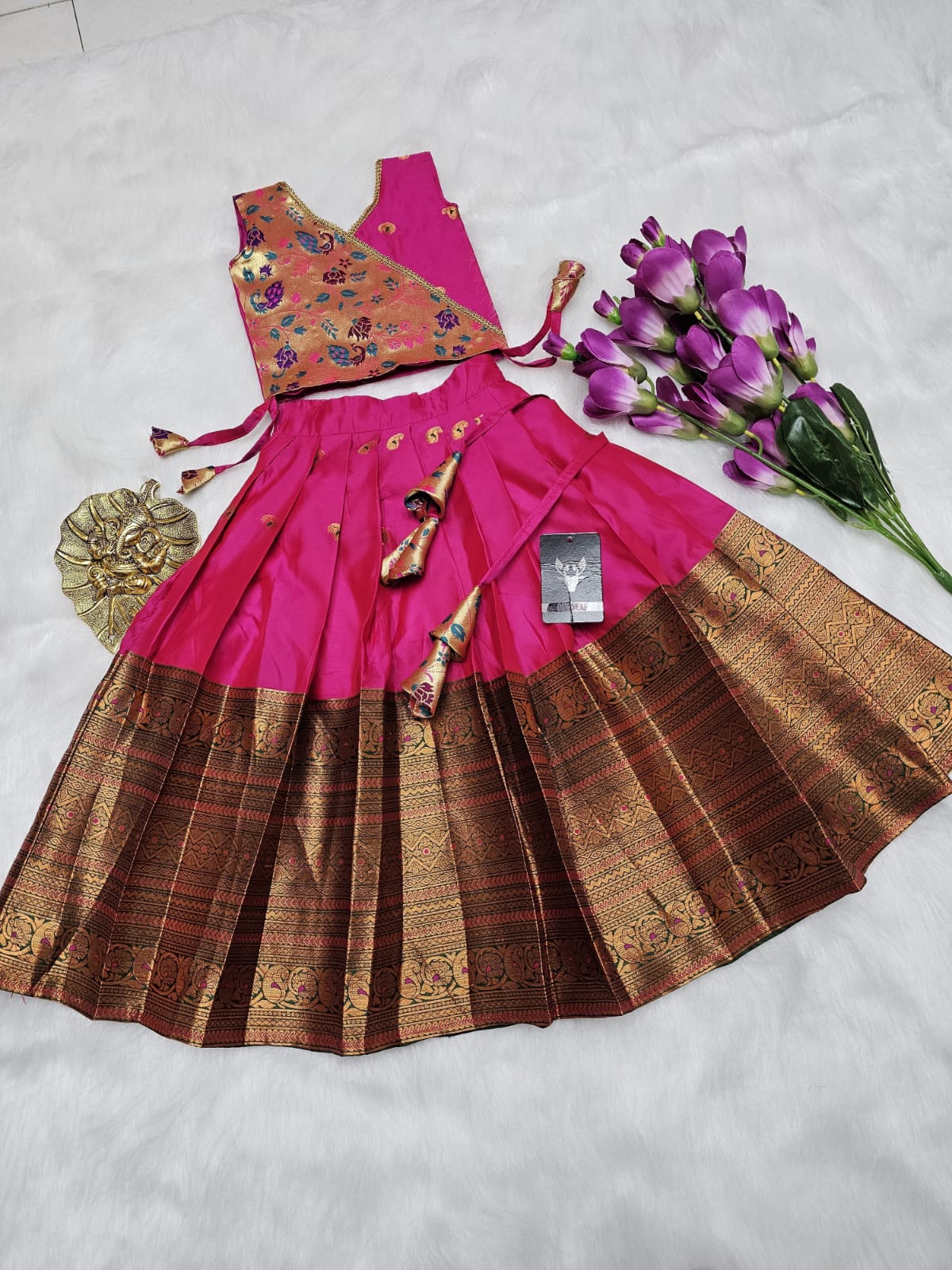 Sankranti Kids Kanjivaram Silk Lehenga