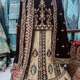 Rajwadi Bridal Velvet Lehenga