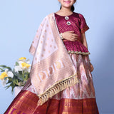 Traditional Zig Zag Kids Lehenga