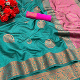 Beautiful Rich Pallu Soft Lichi Silk Saree