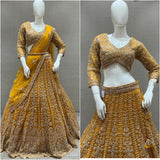 Lemon Yellow Fusion Lehenga