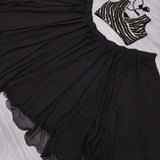 Fancy Black Georgette Indo Lehenga