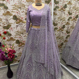 Premium Purple Bridal Lehenga Choli