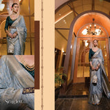 Partywear Premium Viscose Satin Saree