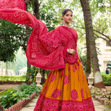 Traditional Bandhej Silk Lehenga