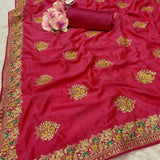 Heavy Vichitra Silk Saree