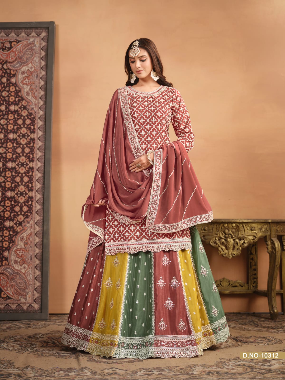 Designer  Multy Colored Lehenga Top Collection