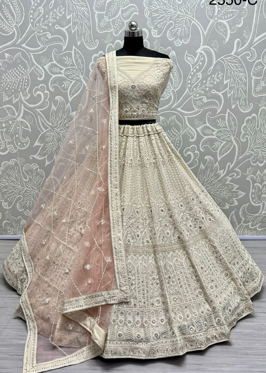 Georgette Heavy Bridal Lahenga