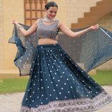 Traditional Heritage Faux Georgette Lehenga