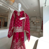 Partylook Embordered Top Plazzo