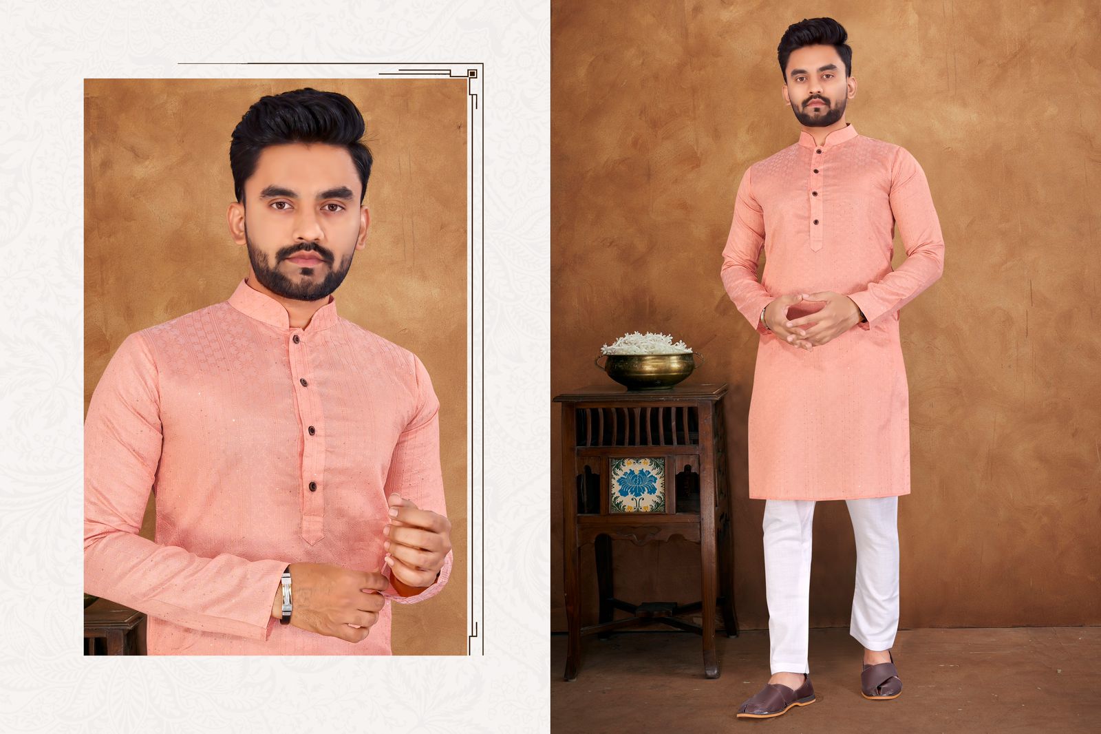 Traditional Silk  Mens kurta