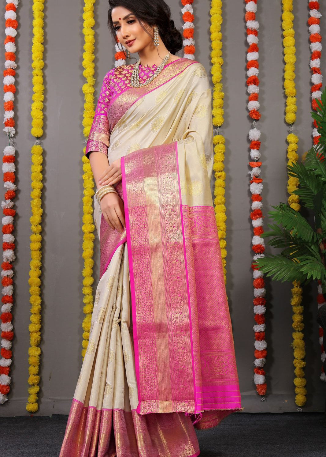 Lichi Silk Zari Woven Saree