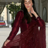 Wine Lavish Straight Suit