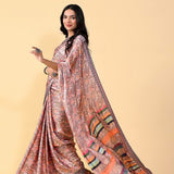 Exclusive Satin Silk Printed Saree