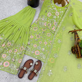 Trendy Embroidered Sharara Suit