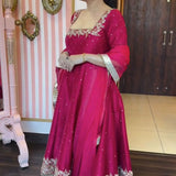 Partywear Silk Anarkali Gown