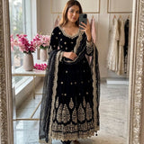 Black Siyaara Embroidered Gown
