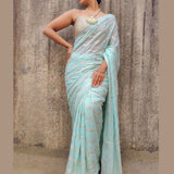 DESIGNER WEAR COLLECTION SEQUANCE WORK SAREE