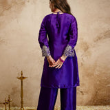 Brighter Violet Viscose Silk Suit