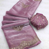 Shiny Soft Satin Silk Gold Zari Saree